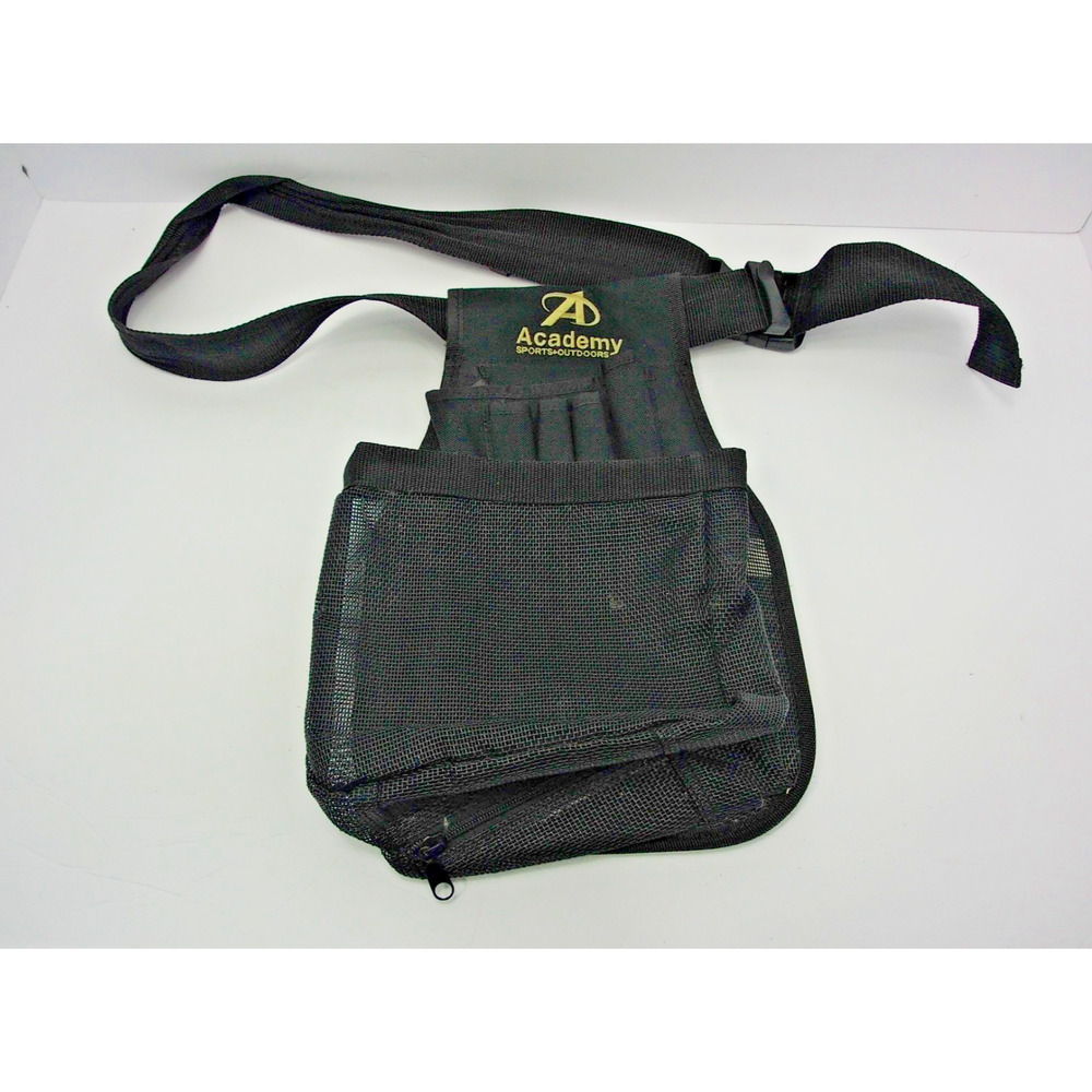 Trap/Skeet Shooting Shell Pouch Ammo Pouch, Black Adjustable Belt Rugged Mesh